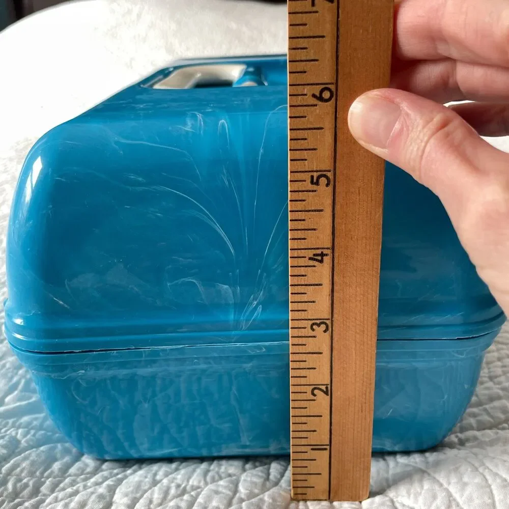 Modern Caboodles On-The-Go Girl Blue Marble Case 5626 Reissue Used